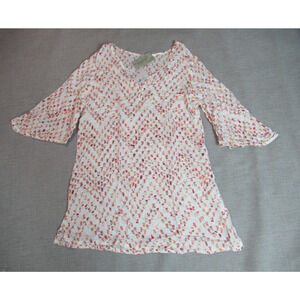 J Valdi Dress Womens Size Medium Cream Swimsuit Cover Up Coastal Resort Wear NWT